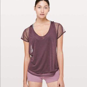 NWT Lululemon Set the Course Short Sleeve Plum 6